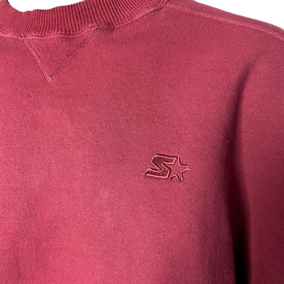 Starter Pullover Sweatshirt Mens Red Plus Size 2XL u - Picture 3 of 7